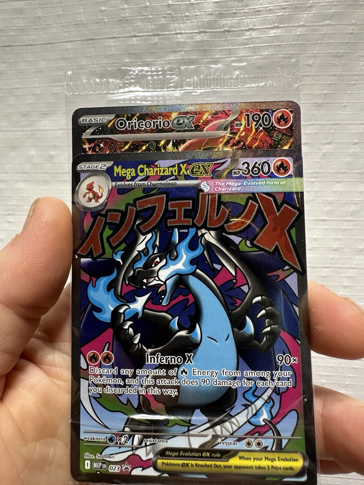 Sealed Mega Charizard X Ex #23 And Oricorio Ex #24 Promo