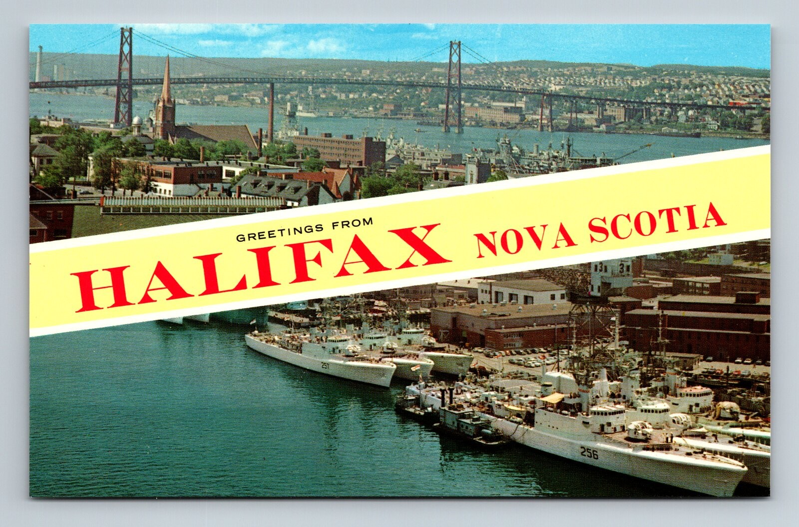 Royal Canadian Navy Ships Greetings Banner Halifax,NS CA Nova Scotia Canada