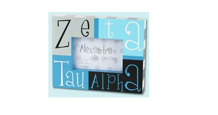 Zeta Tau Alpha Block Letter Picture Frame VINTAGE, RETRO, RETIRED