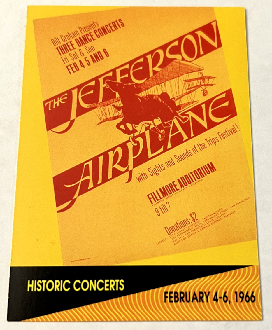 1991 ProSet Super Stars MusiCards Historic Concerts #208 Jefferson Airplane