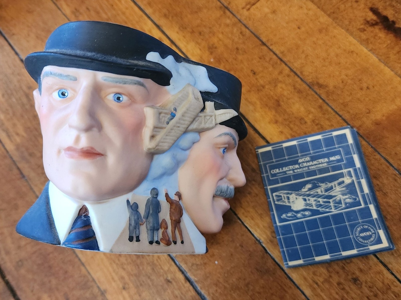 Vtg 1985 Avon Collector Character Mug The Wright Brothers Handpainted Porcelain