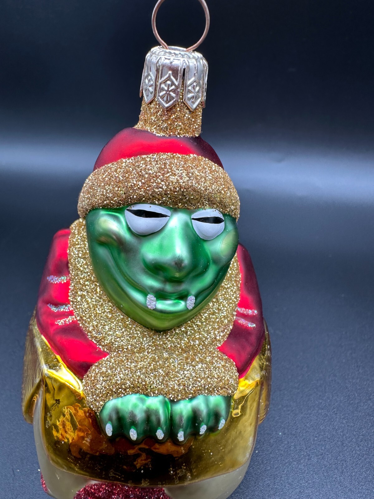 2000 Patricia Breen Mmmonster Present GOLD AND RED 4.5″ Ornament Halloween