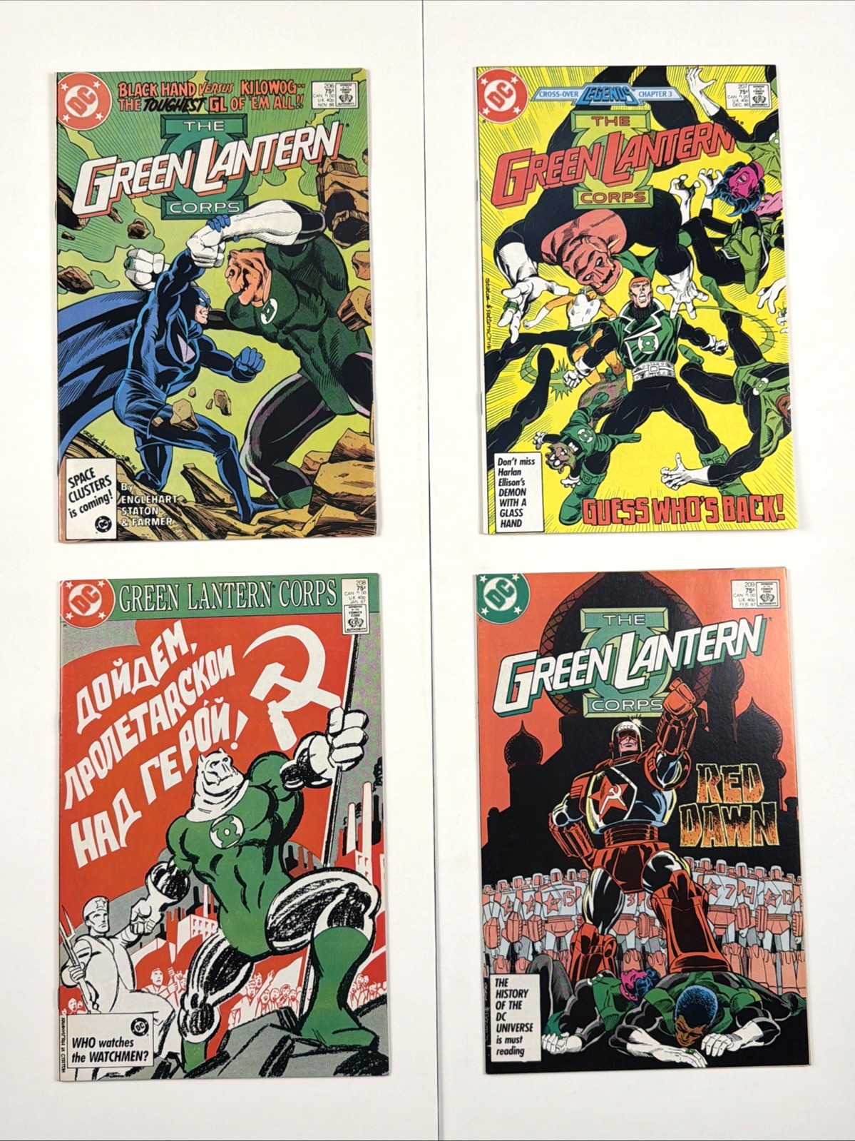 Green Lantern Corps #206-224 Consecutive Run Comic Lot DC Comics 1986-1988