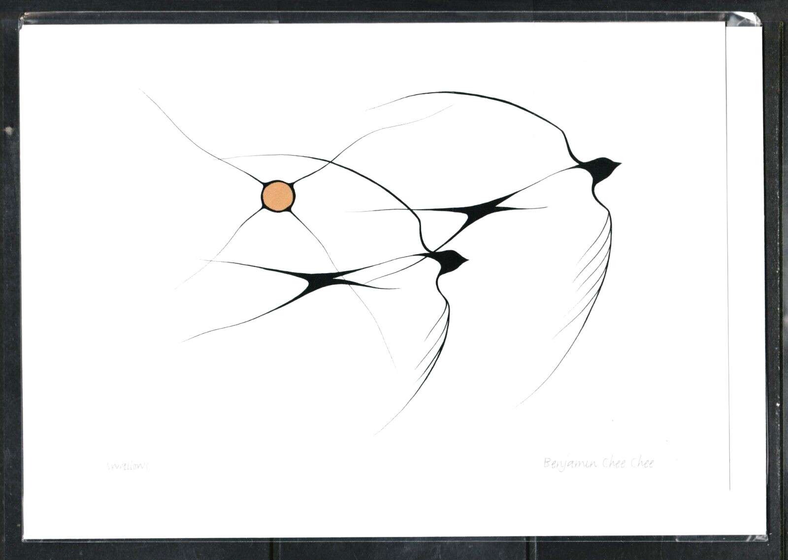 SWALLOWS by Ojibway Woodlands : Benjamin Chee Chee – New 6″ x 9″ Art Card
