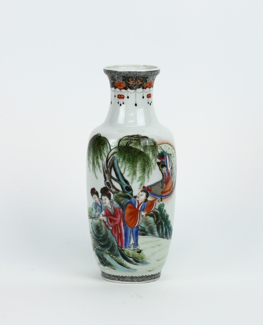 Republic Period Chinese Eggshell porcelain Hand Painted Vase