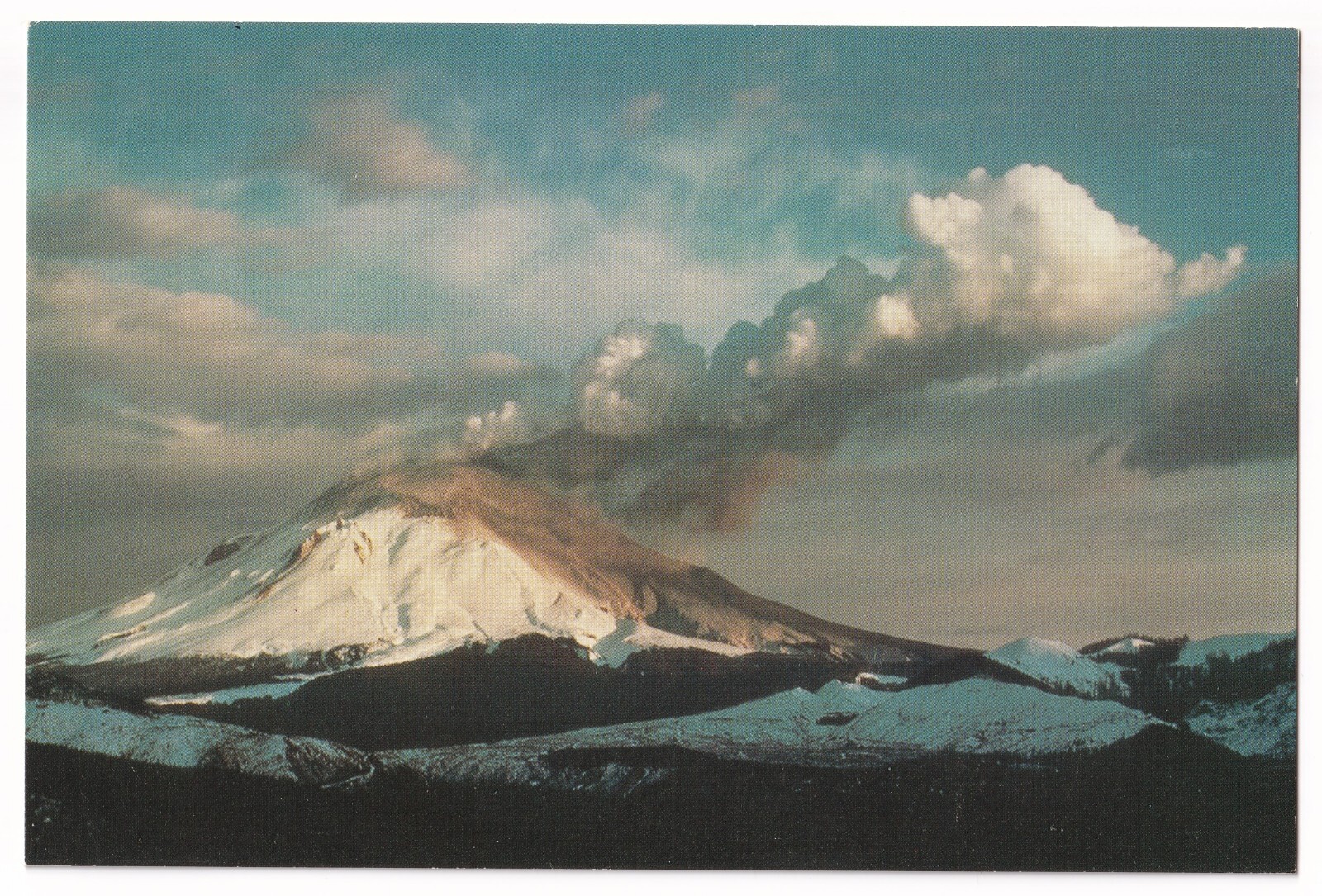 Post Card Mount St. Helens volcano April 2, 1980