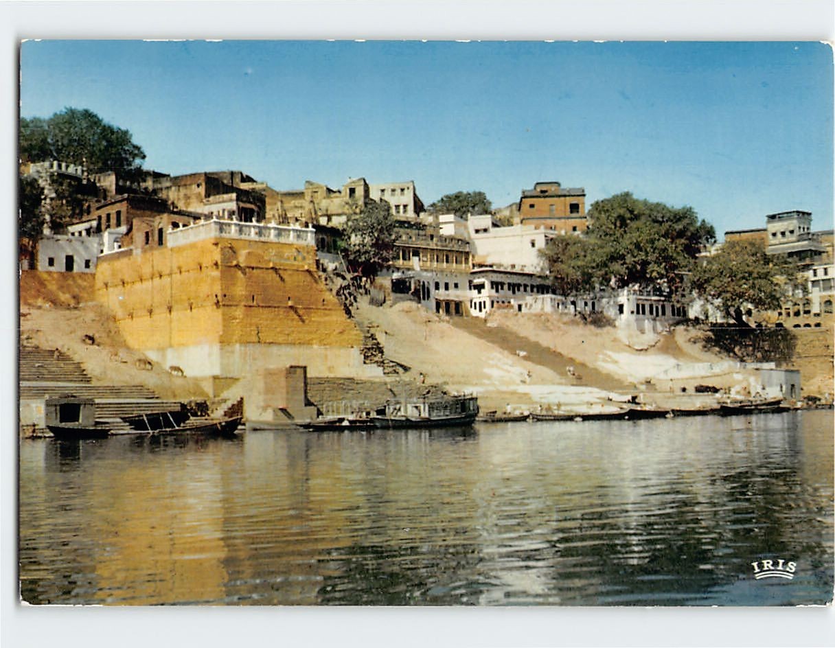 Postcard Varanasi et la Gange Varanasi India