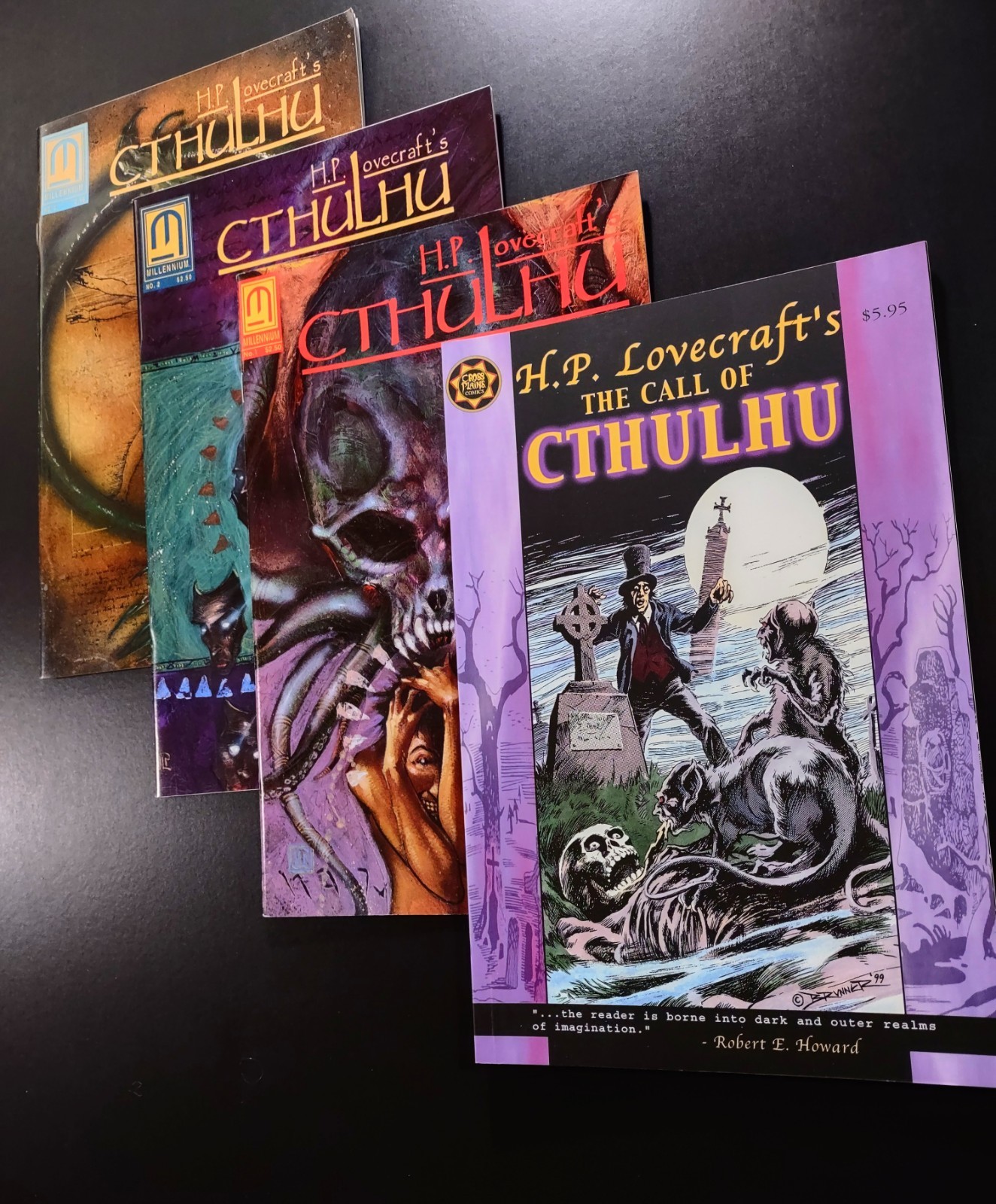 H.P. LOVECRAFT (lot of 4) Cthulu #1-3 ’92, Call Of Cthulu ’00 Millenium/Cross Pl