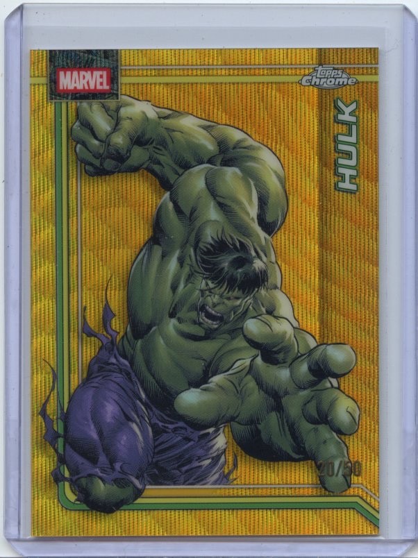2026 Topps Chrome Marvel Comics HULK #50 GOLD WAVE REFRACTOR 20/50