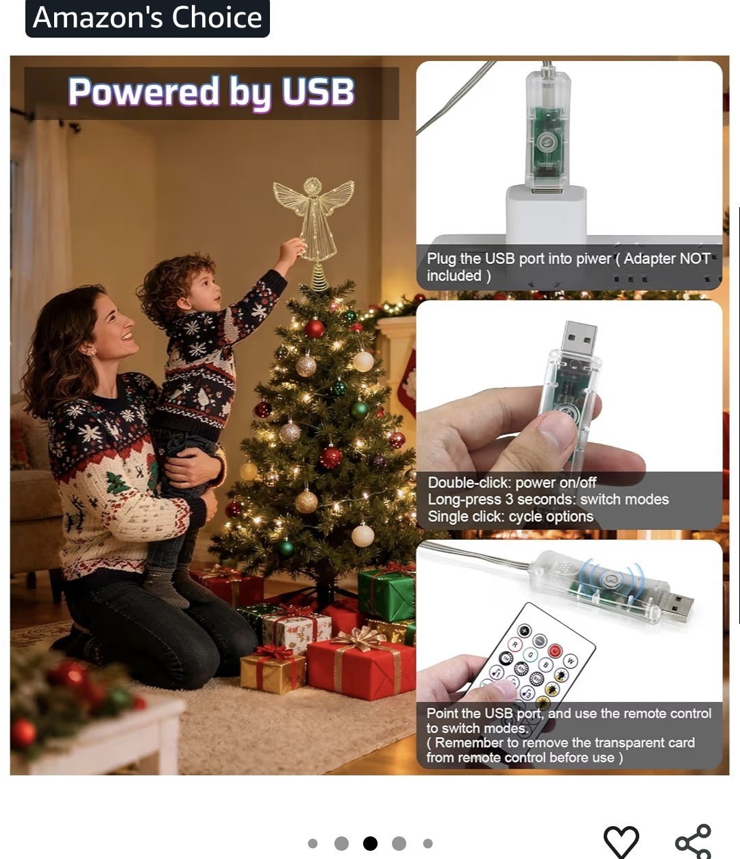 Led Angel Tree Topper