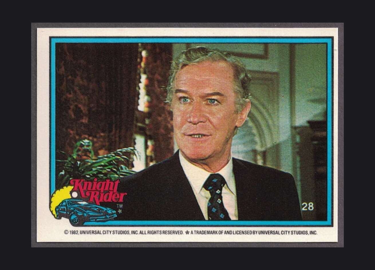 1983 Donruss KNIGHT RIDER – #28 Devon Miles – Edward Mulhare