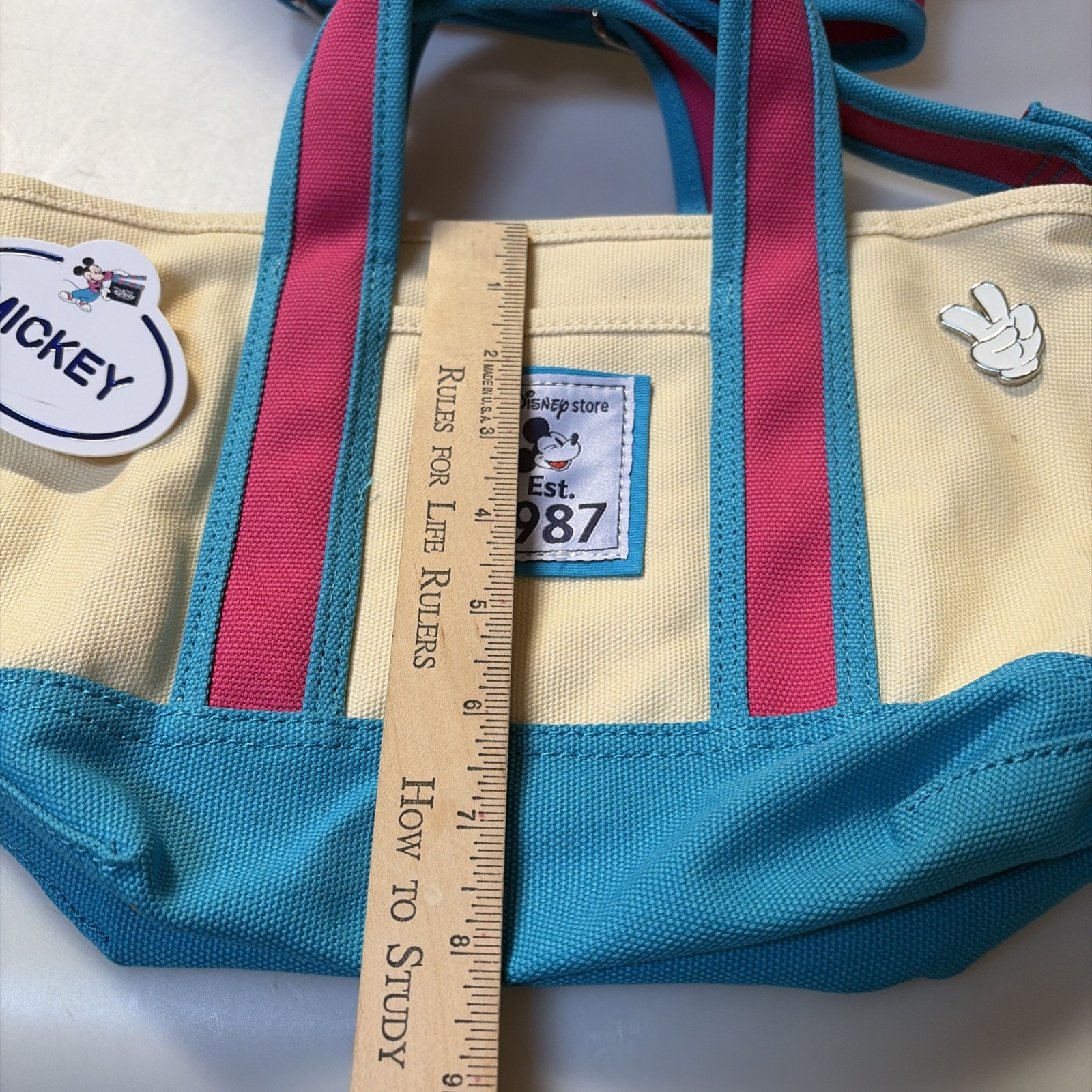Mickey Mouse Disney Store Est. 1987 Exclusive Mini Canvas Tote Bag