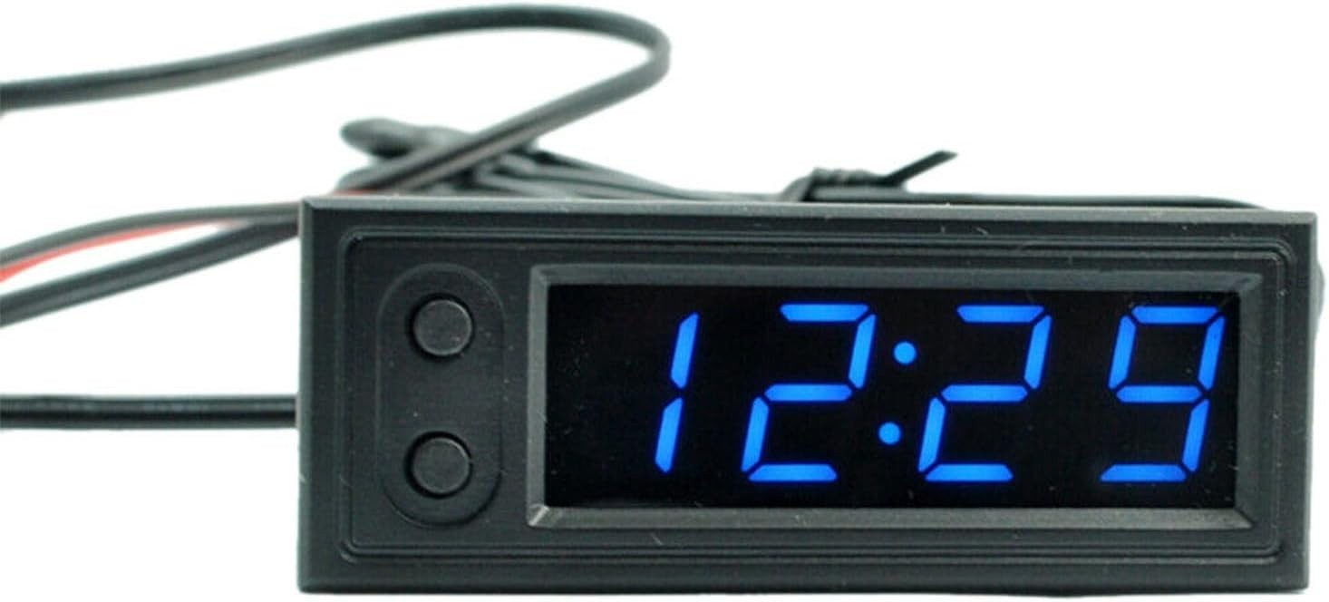 Efficient Car Watch with LED Display: Thermometer & Voltmeter Software Included