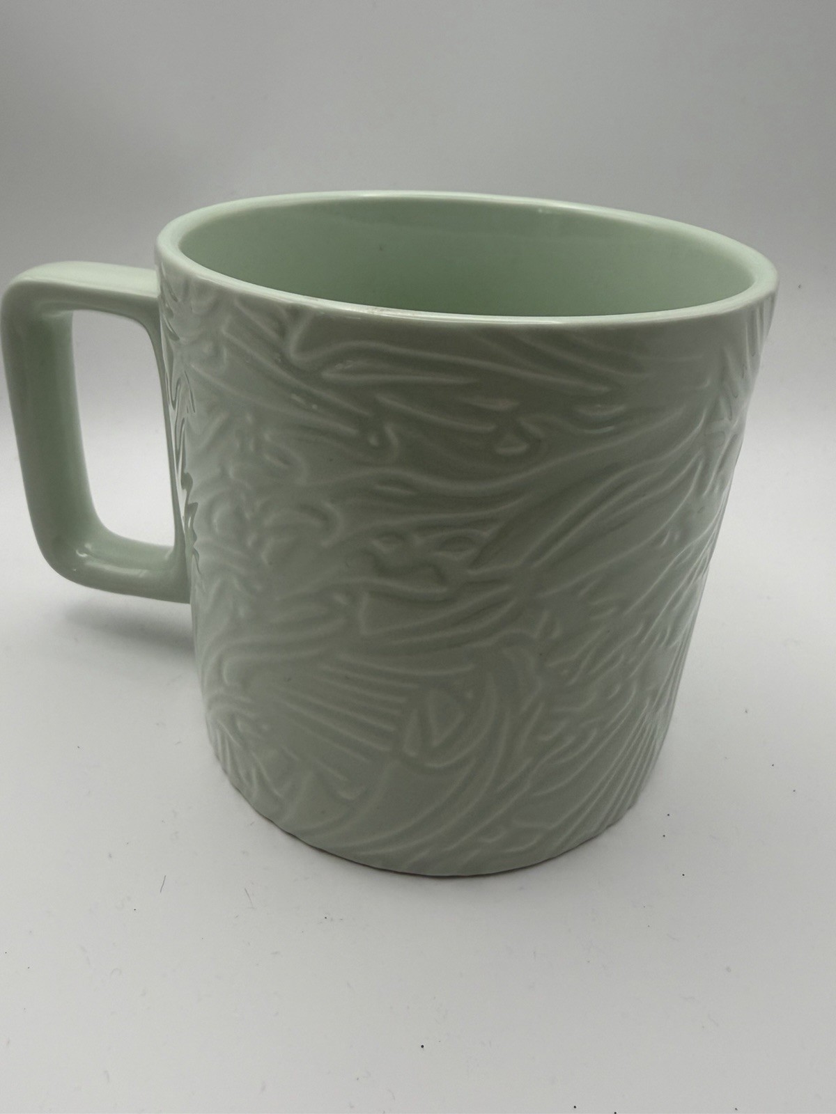 Starbucks 2022 Embossed Spring Mint Green Ceramic Coffee Mug Cup