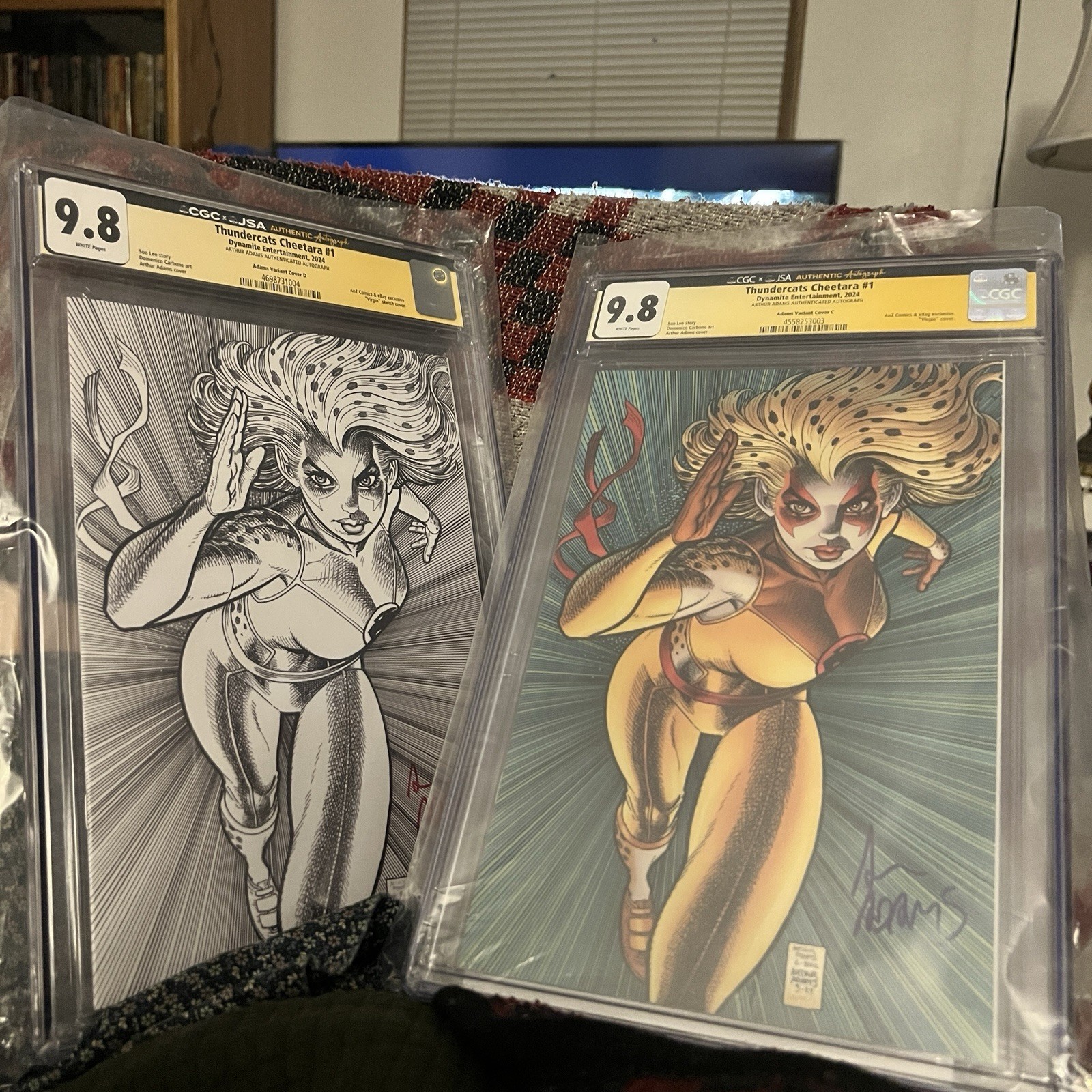 Thundercats Cheetara #1 Cgc 9.8 Signed Arthur Adams Cover C & D 1of500