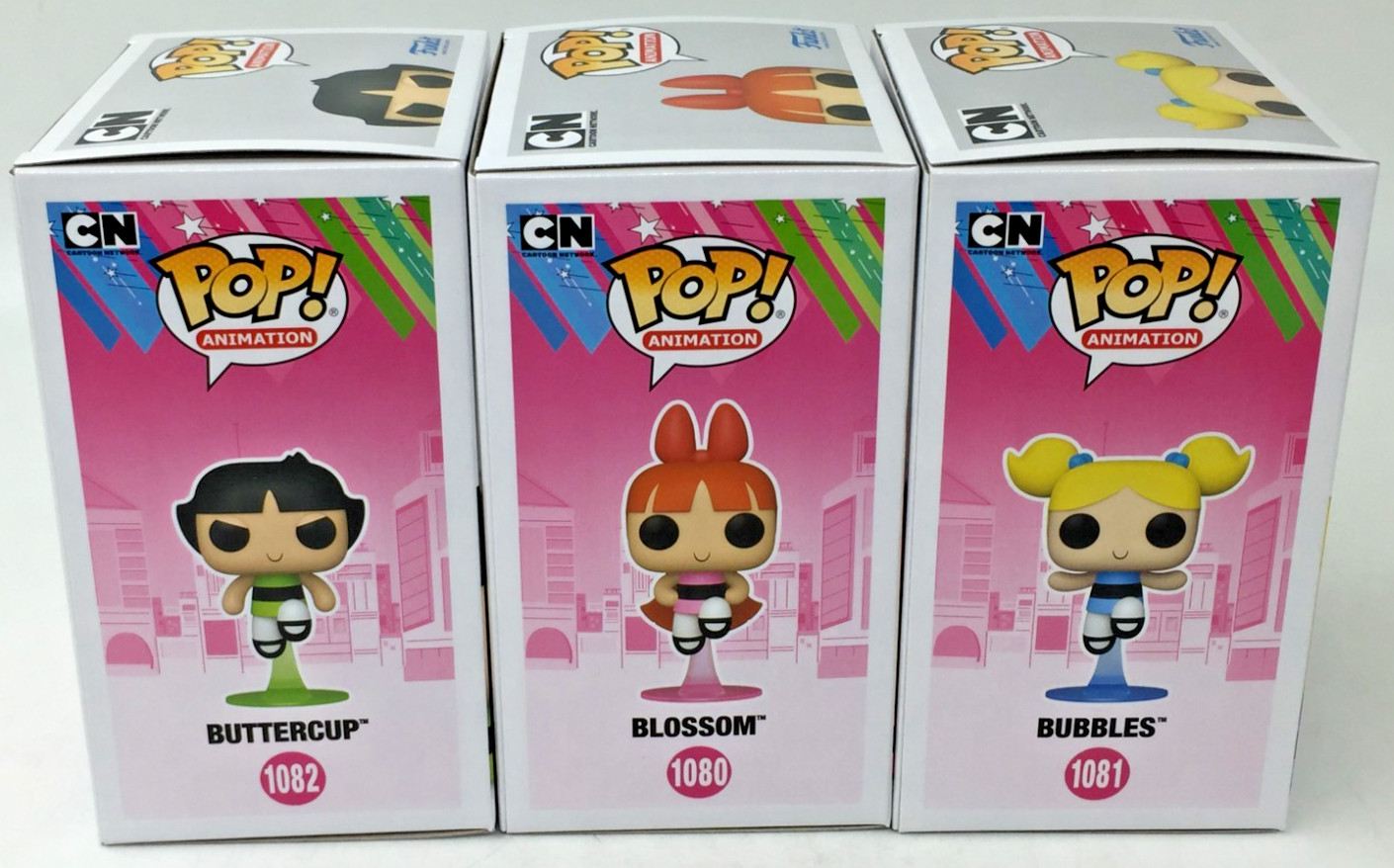 Funko Pop! Powerpuff Girls Blossom #1080 Buttercup #1082 Bubbles #1081 Set of 3