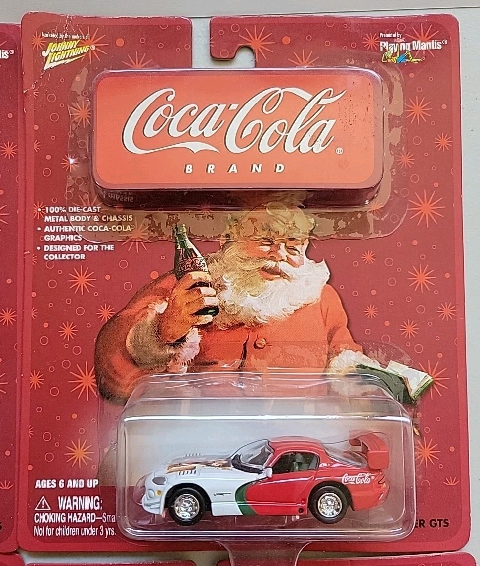 2003 Johnny Lightning Playing Mantis Coca-Cola Santa Series Set of 6 MOC 1:64