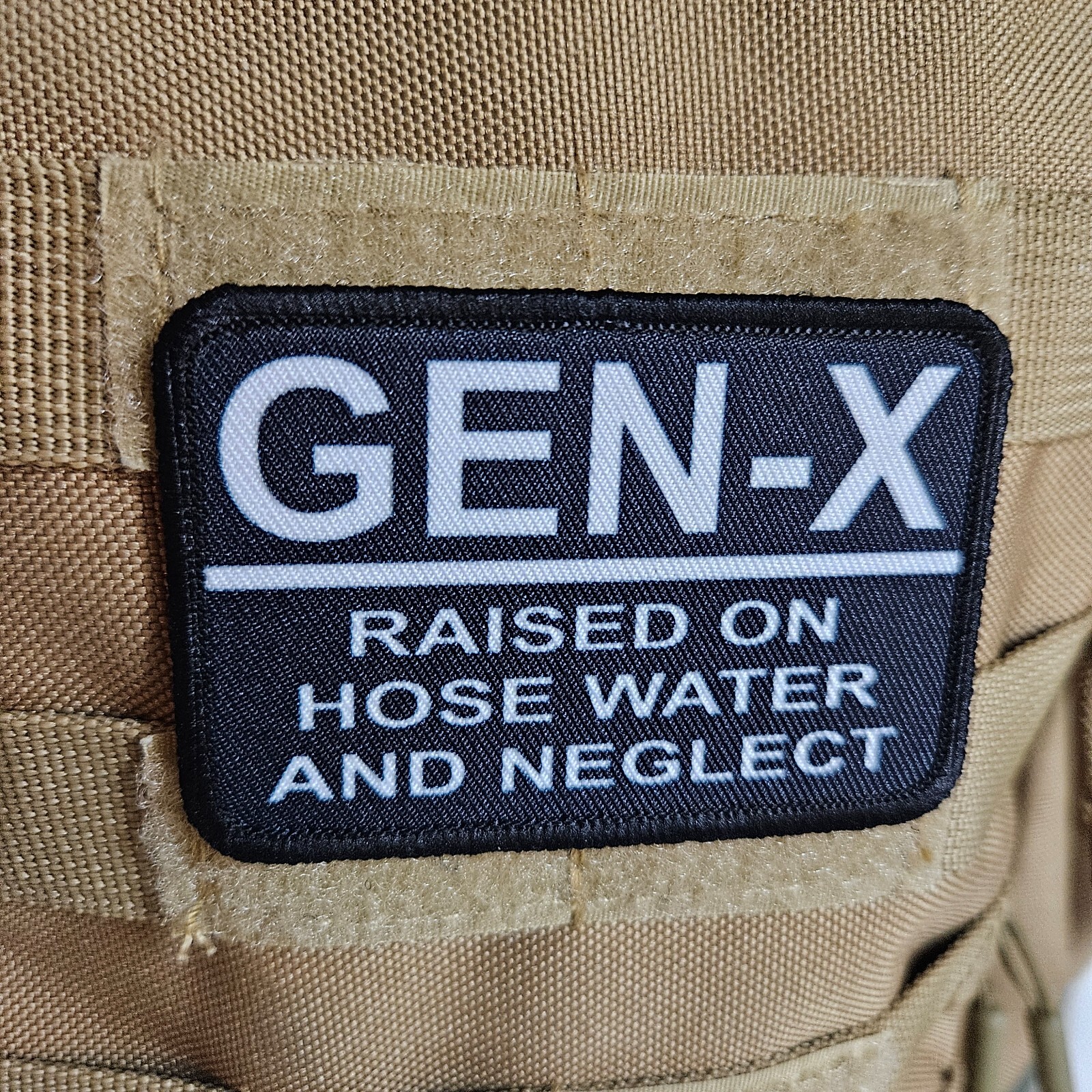 Gen x meme patch 2″x3″ hook & loop backing morale patch