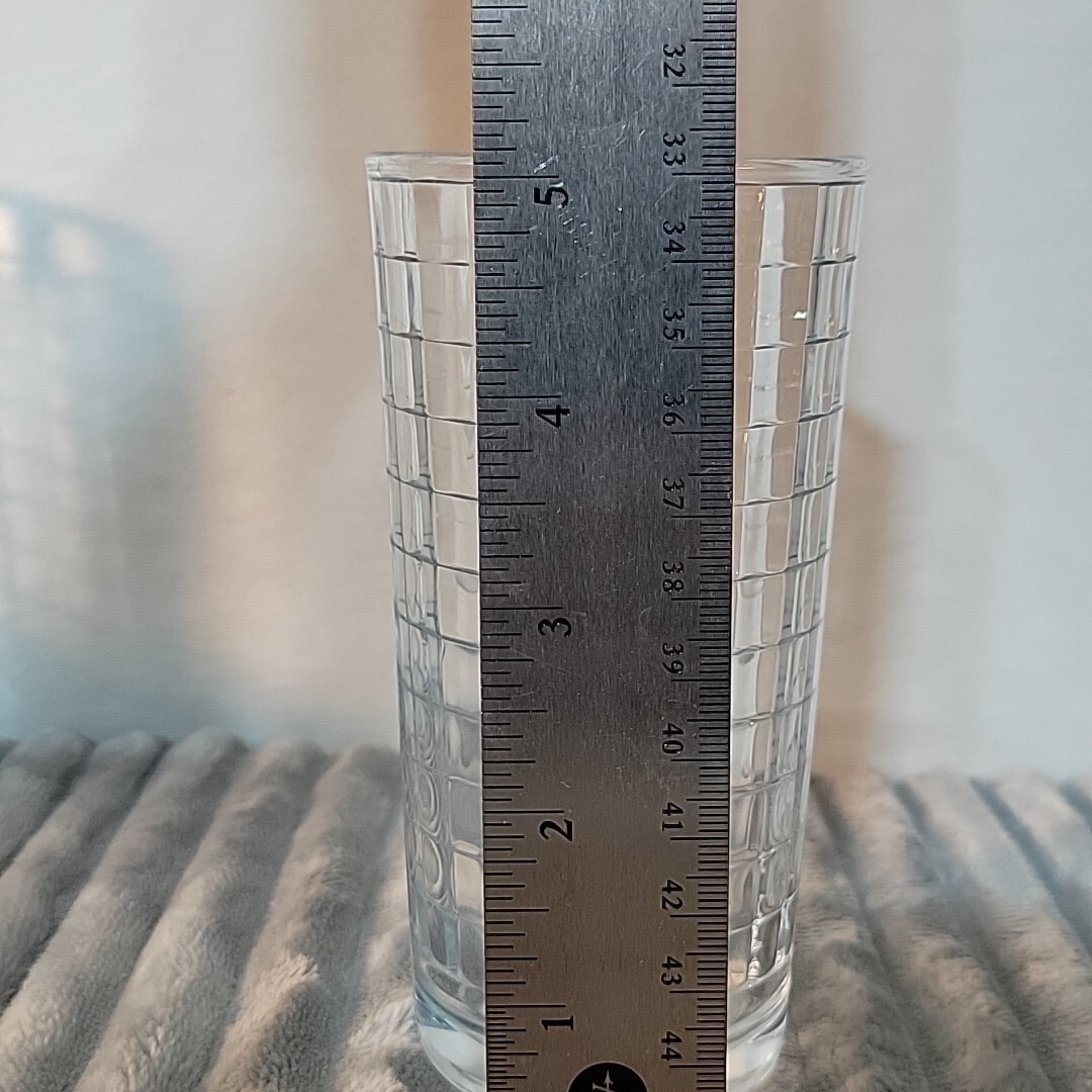 Vtg Pasabahce Block Square Optic Clear Juice Tumbler Glass MCM 8oz Replacement