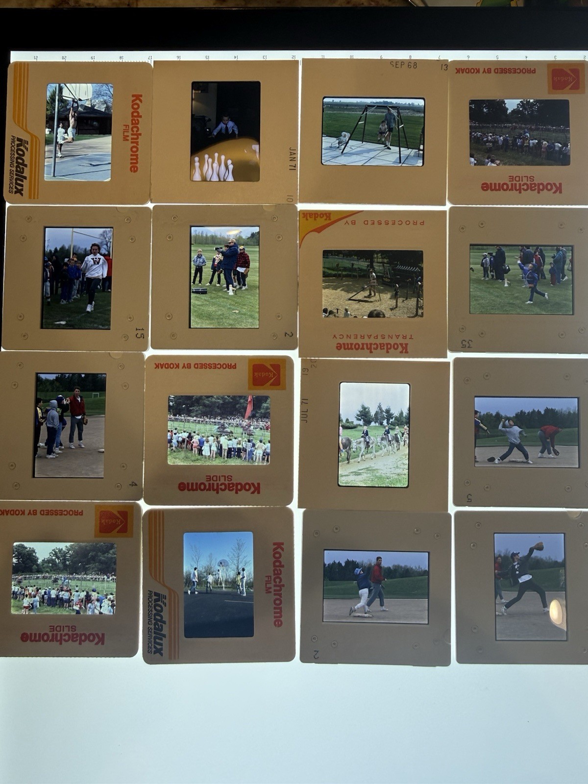 Lot of 16 Vintage Slides Kodachrome People, Sports, Events, for Crafts