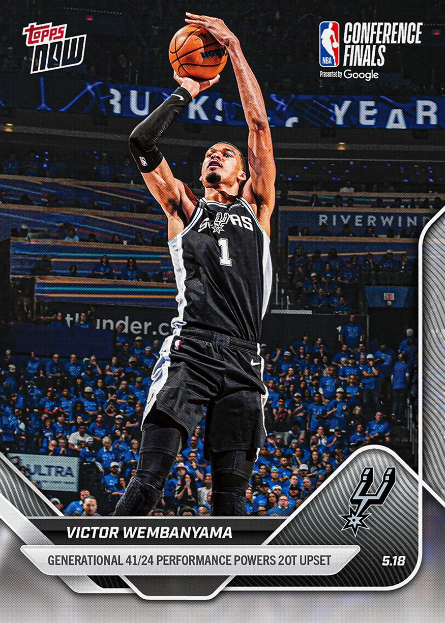 2026 Topps Now #315 Victor Wembanyama San Antonio Spurs NBA conference finals