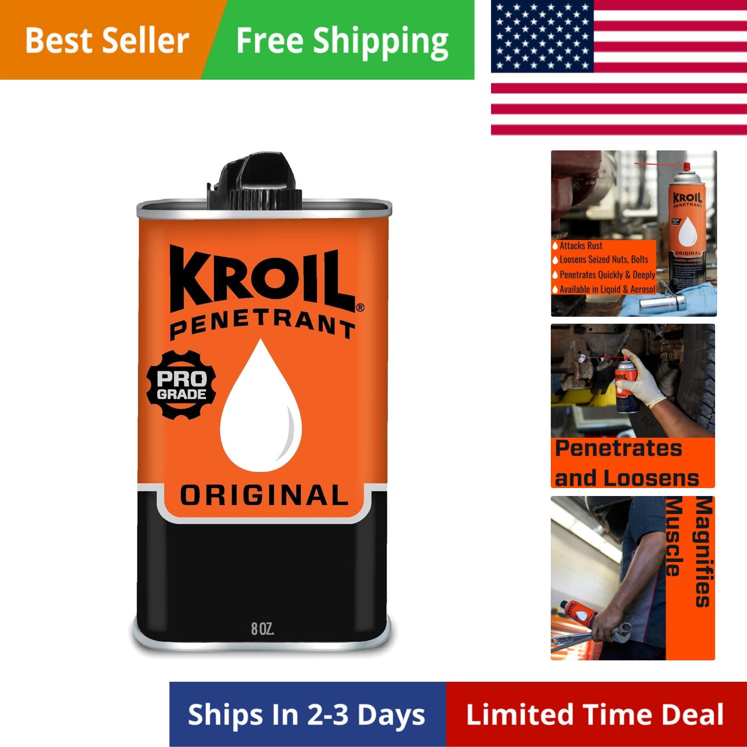 Penetrant – Rust Penetrating Lubricant – Corrosion Inhibitor Oil for Chains, …