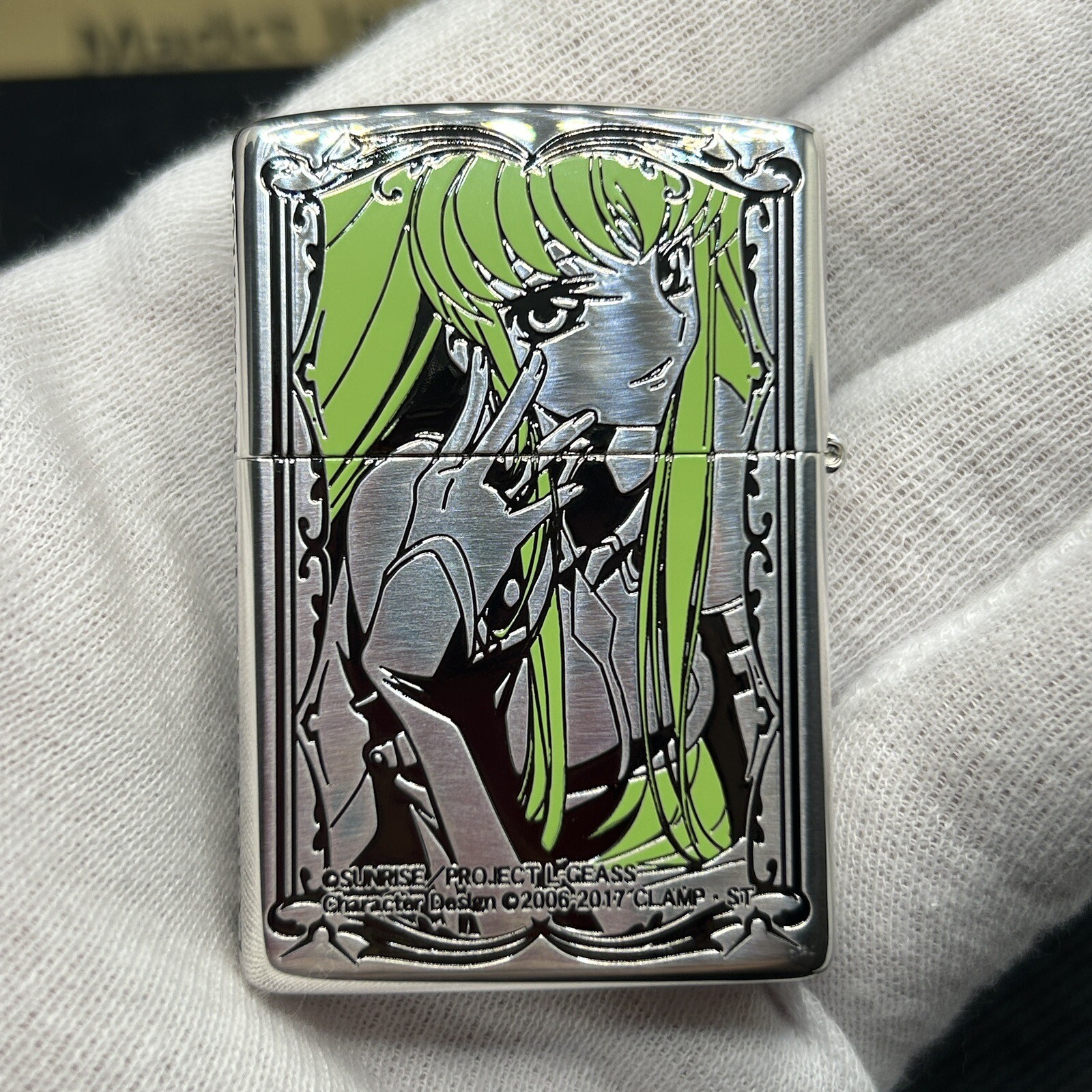 Zippo Oil Lighter Code Geass C.C. Silver Brass Color Limited Japan Anime