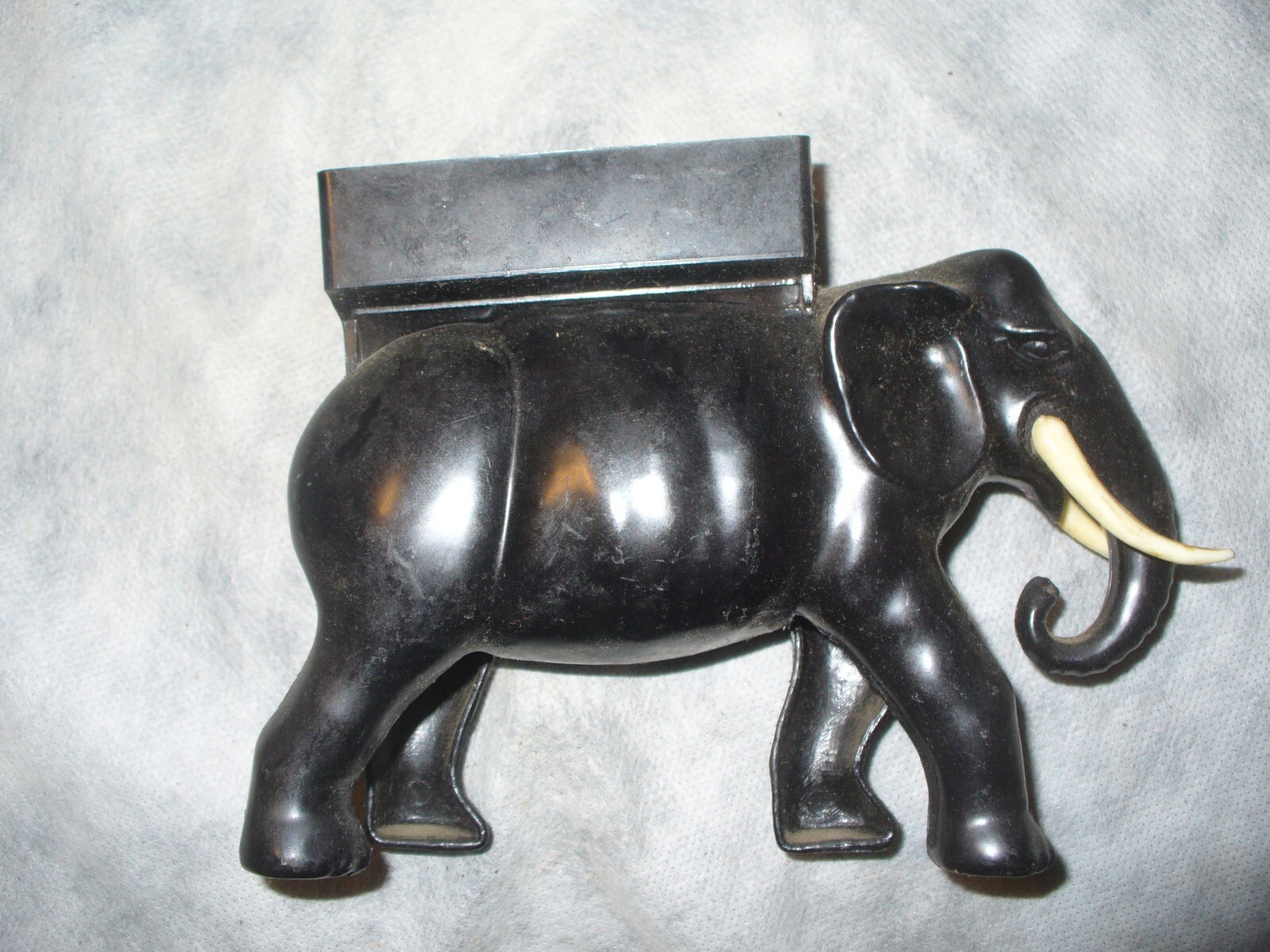 Rare Bakelite ?Plastic Elephant Cigarette Roller Device ? 5″ tall X about 7″long