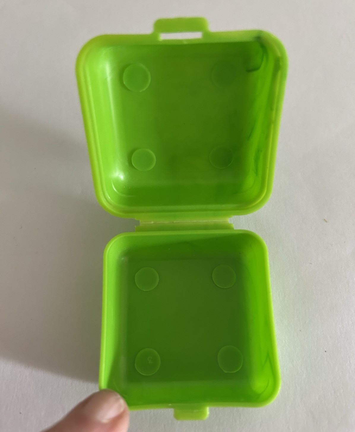 Vtg 1980’s Fleer BUBBLE BURGER BUBBLE GUM Empty Container LIME GREEN Free Ship