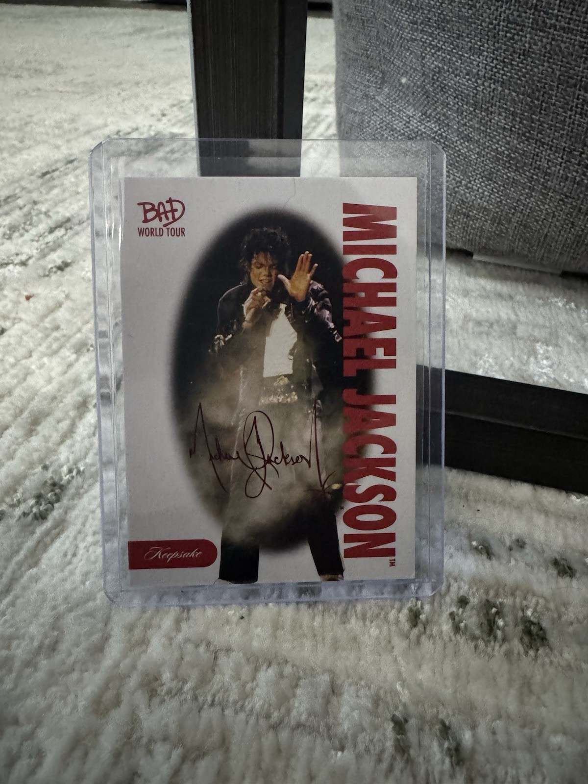 Michael Jackson Bad World Tour Keepsake Card 02/07!! Laser Signagraph