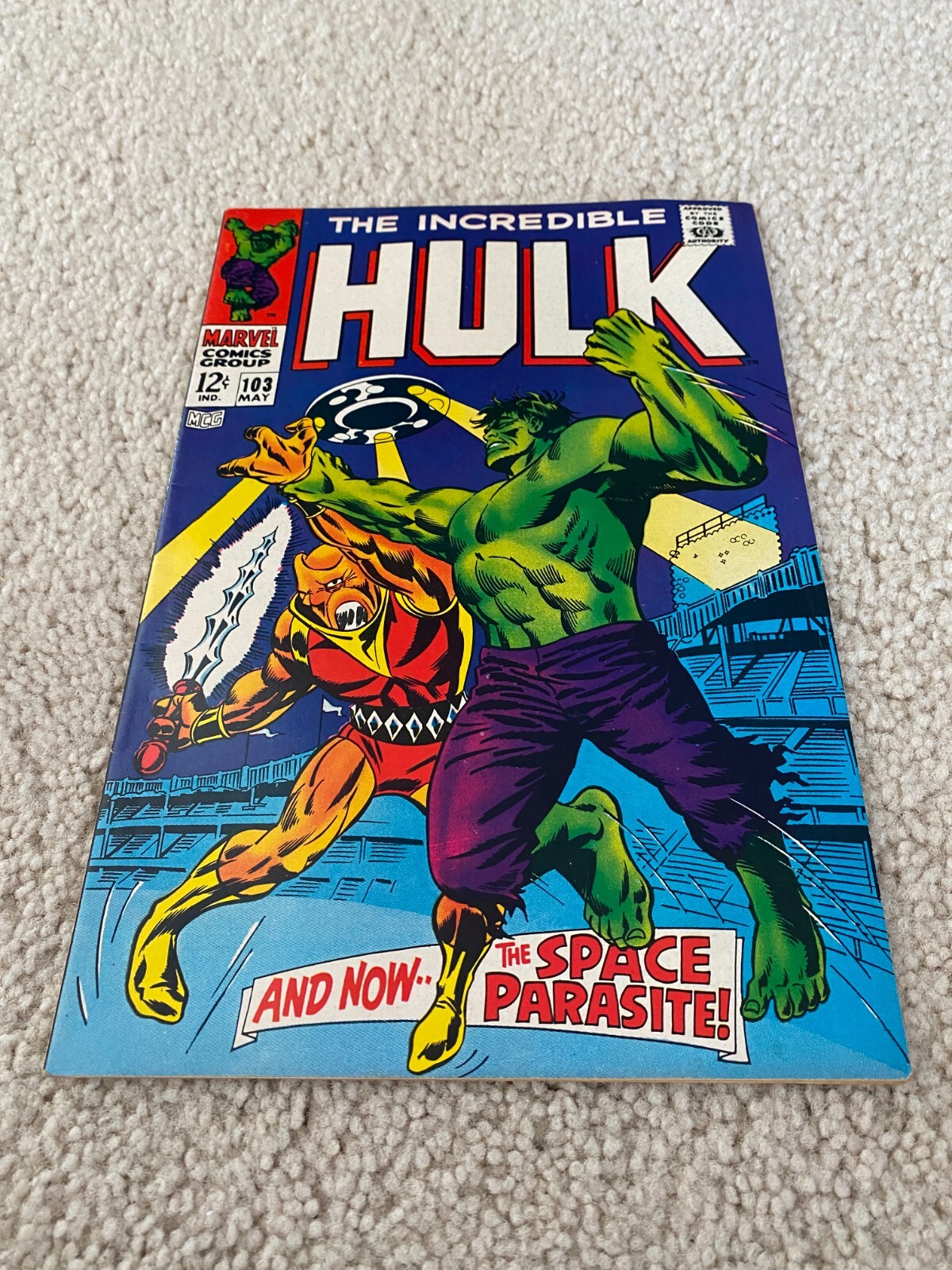 Incredible Hulk 103 VF 8.0 High Grade 1st Space Parasite KEY General Ross