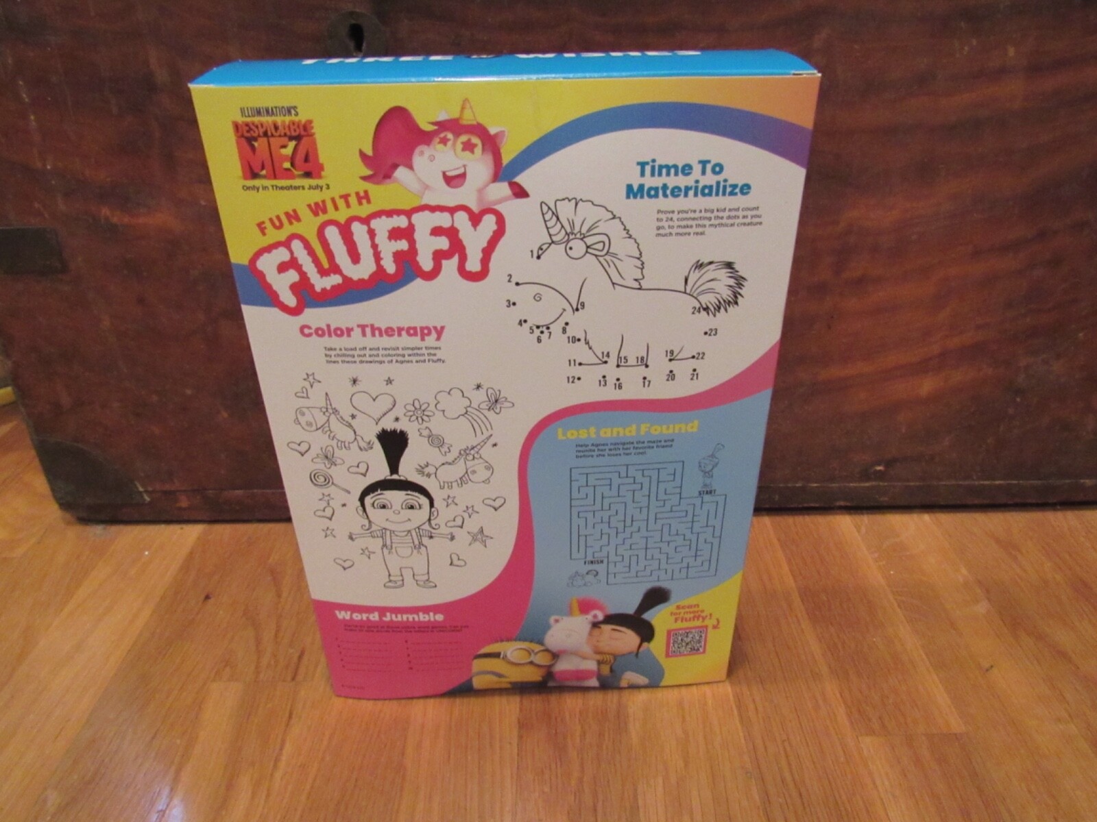RARE SEALED FLUFFY DESPICABLE ME 4 THREE WISHES LIMITED EDITION PROMO CEREAL BOX