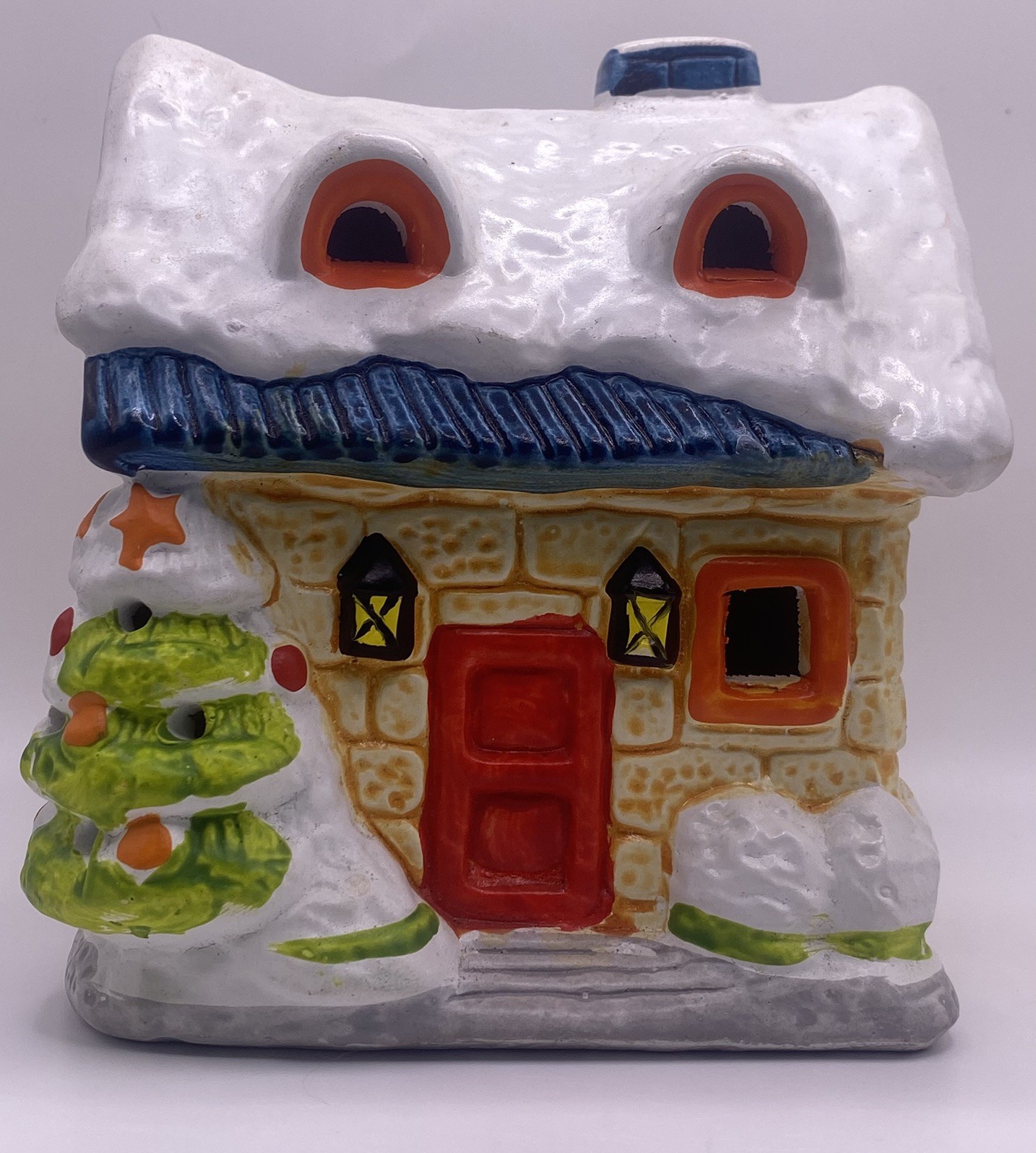 Vintage Christmas Village House Ceramic Light Up (Cord & Bulb NOT included)