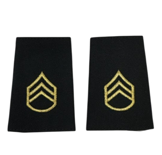 US Army Staff Sergeant E6 Epaulet Small Female Shoulder Marks Pair (NEW)