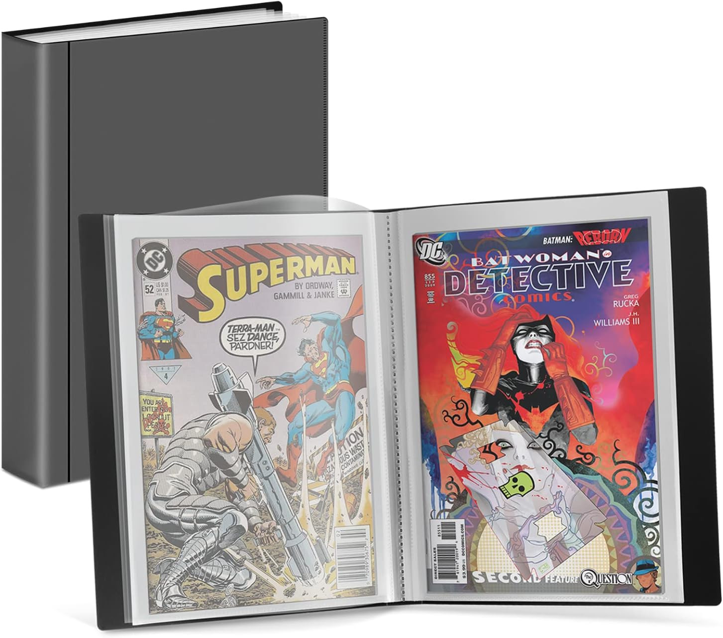 Comic Book Storage Album – for Current, Silver Age, Regular Bagged and Boarded,
