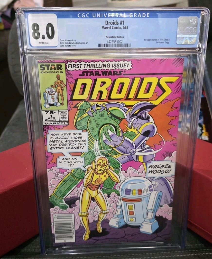Marvel Star Wars: Droids #1 – CGC 8.0 – 1st Jost Ellon Governor Kugg – Newstand