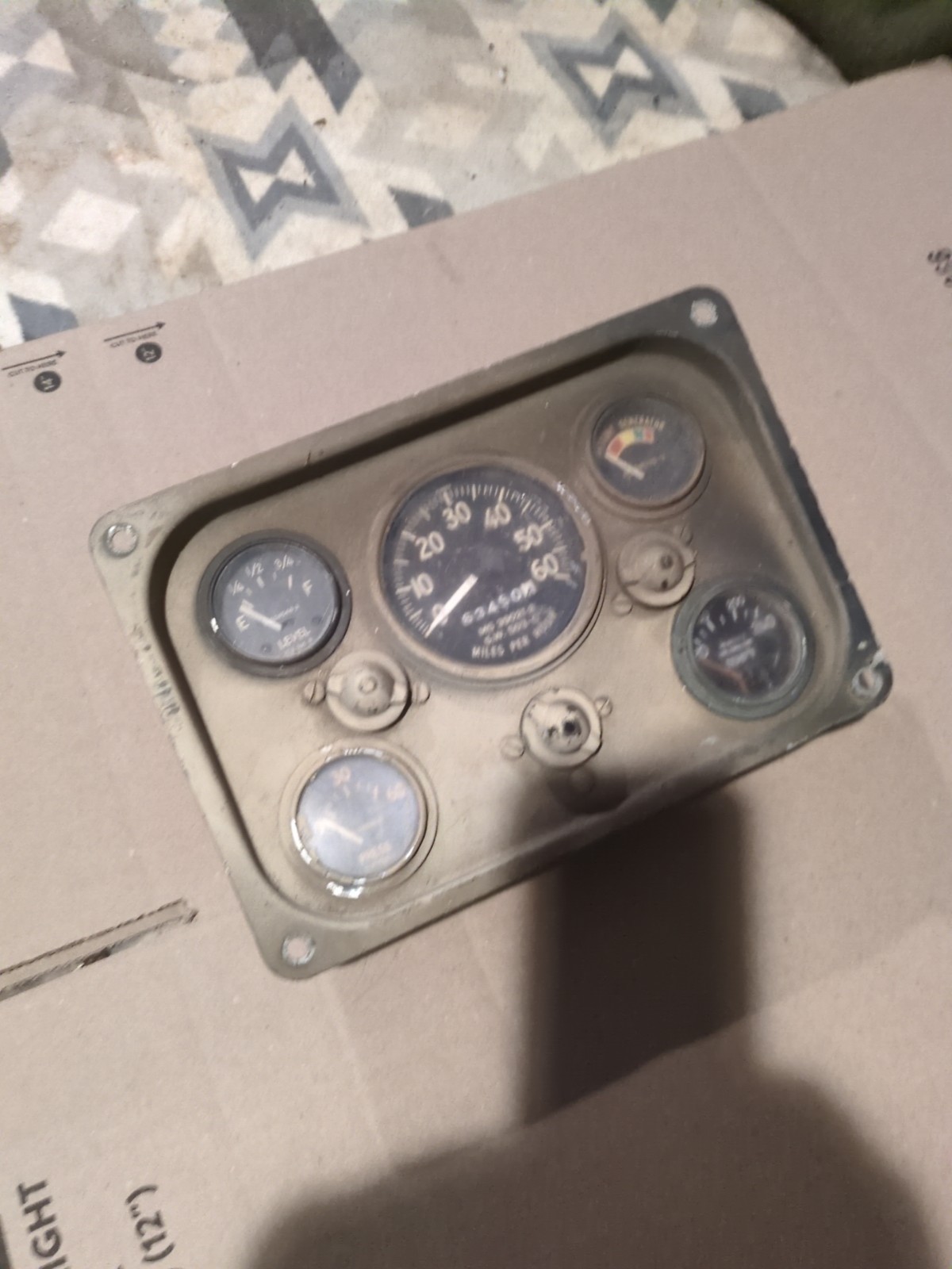 M151A2, M151, M718, M825 MUTT Jeep Instrument Panel Dash Cluster Board & Guages