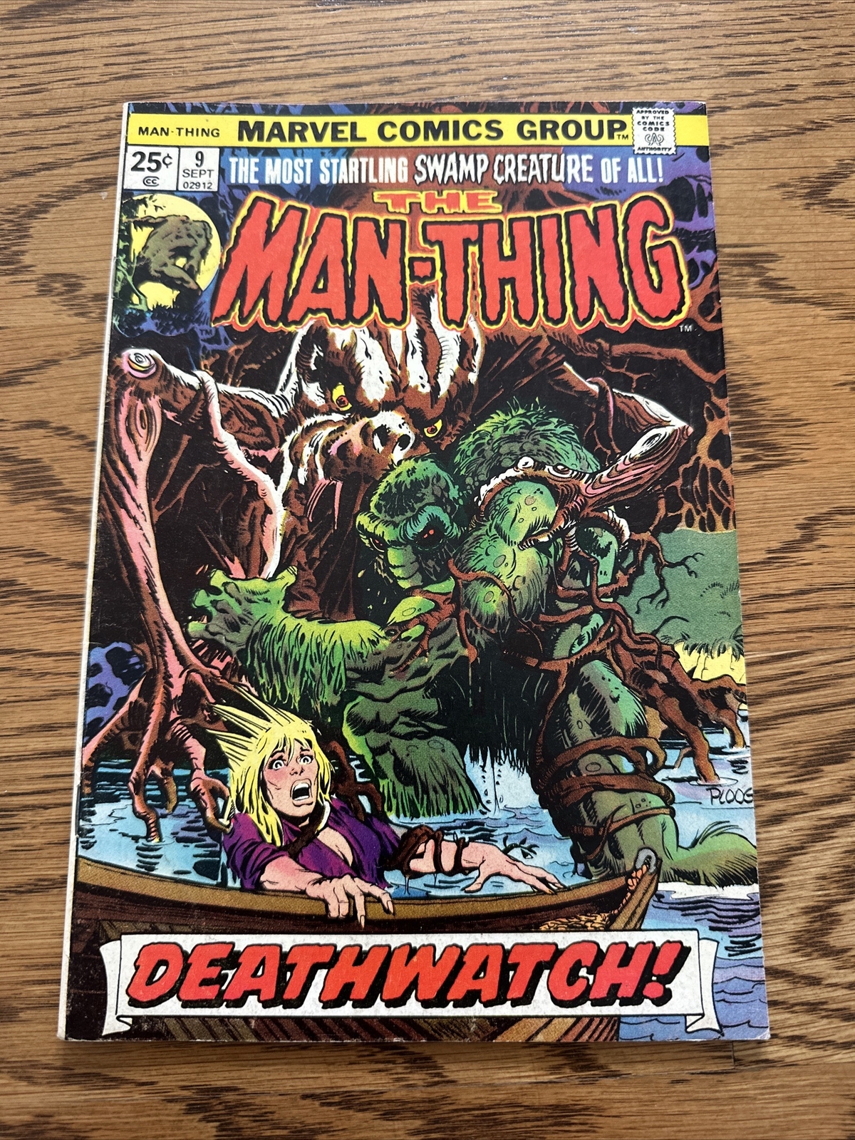 The Man Thing #9 (Marvel 1974) Deathwatch,MVS Intact, Mike Ploog Bronze Age VF-