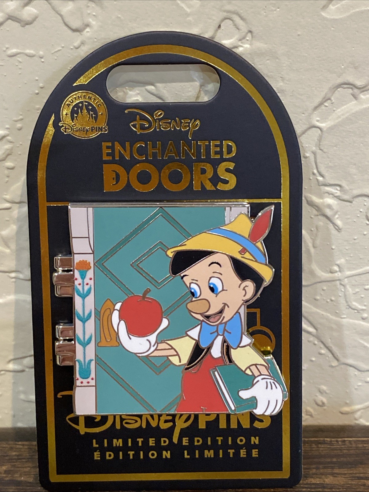 2026 Disney Pin Enchanted Doors Pinocchio Figaro & Gepetto LE 2500