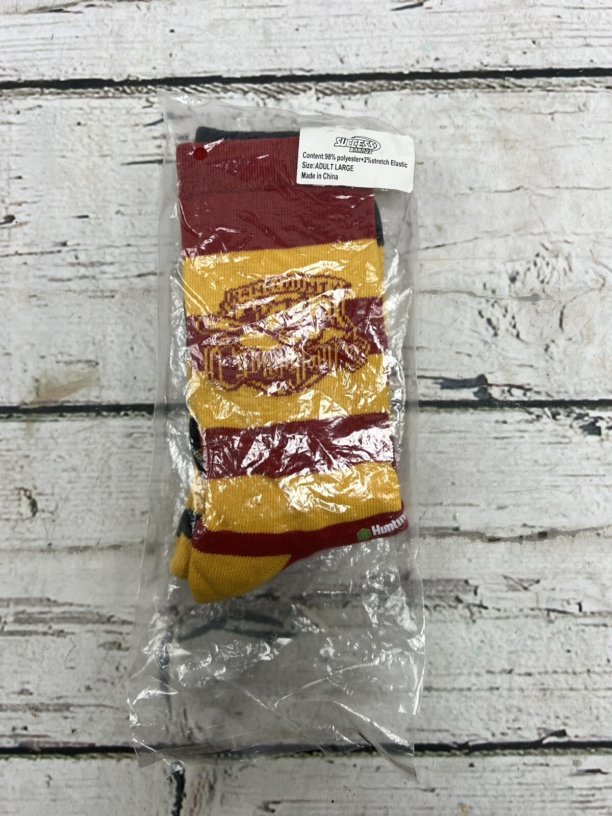 Harry Potter Cougars Men’s Striped Success Brands 1 Pair Socks – Adult Large
