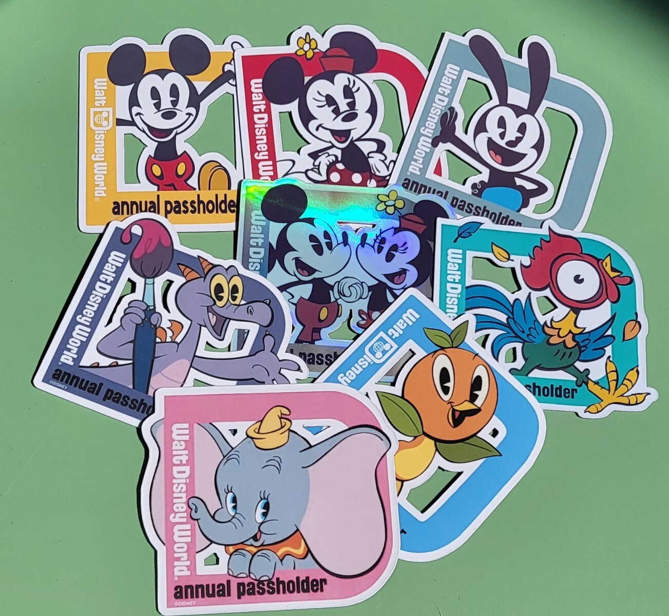 Walt disney world Passholder Magnet Set Of 8 Magnets ( Copies )