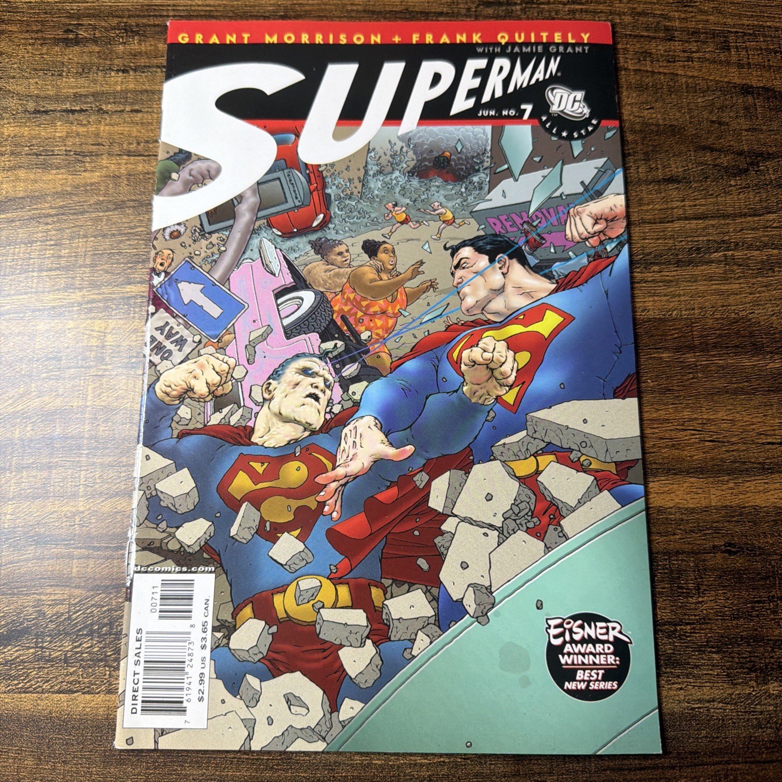 ALL STAR SUPERMAN 7 FRANK QUITELY COVER GRANT MORRISON STORY DC COMICS 2007