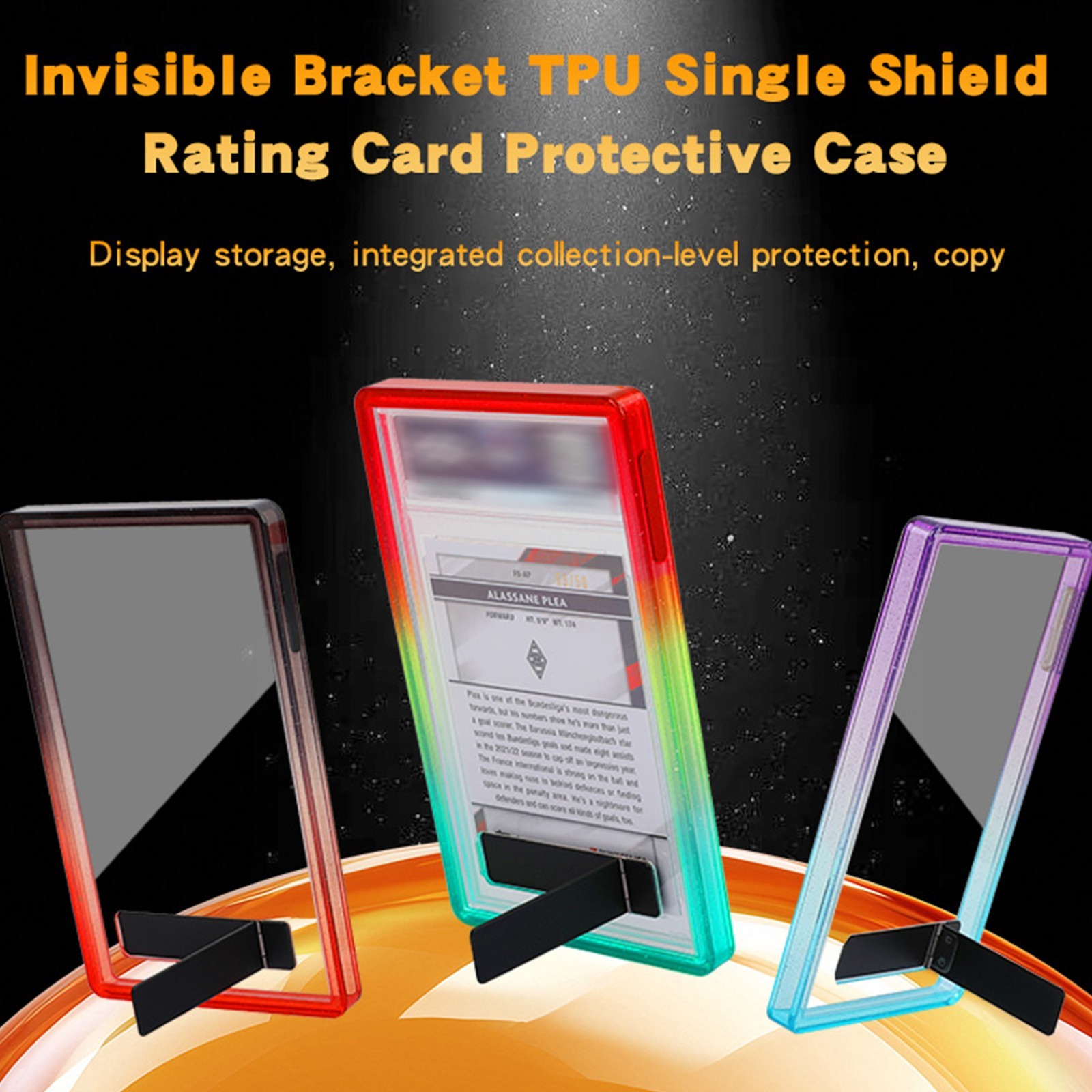 For PSA/CGC 35PT Gradient Case Graded Card TPU Slab Bumper Stand Guard Protector