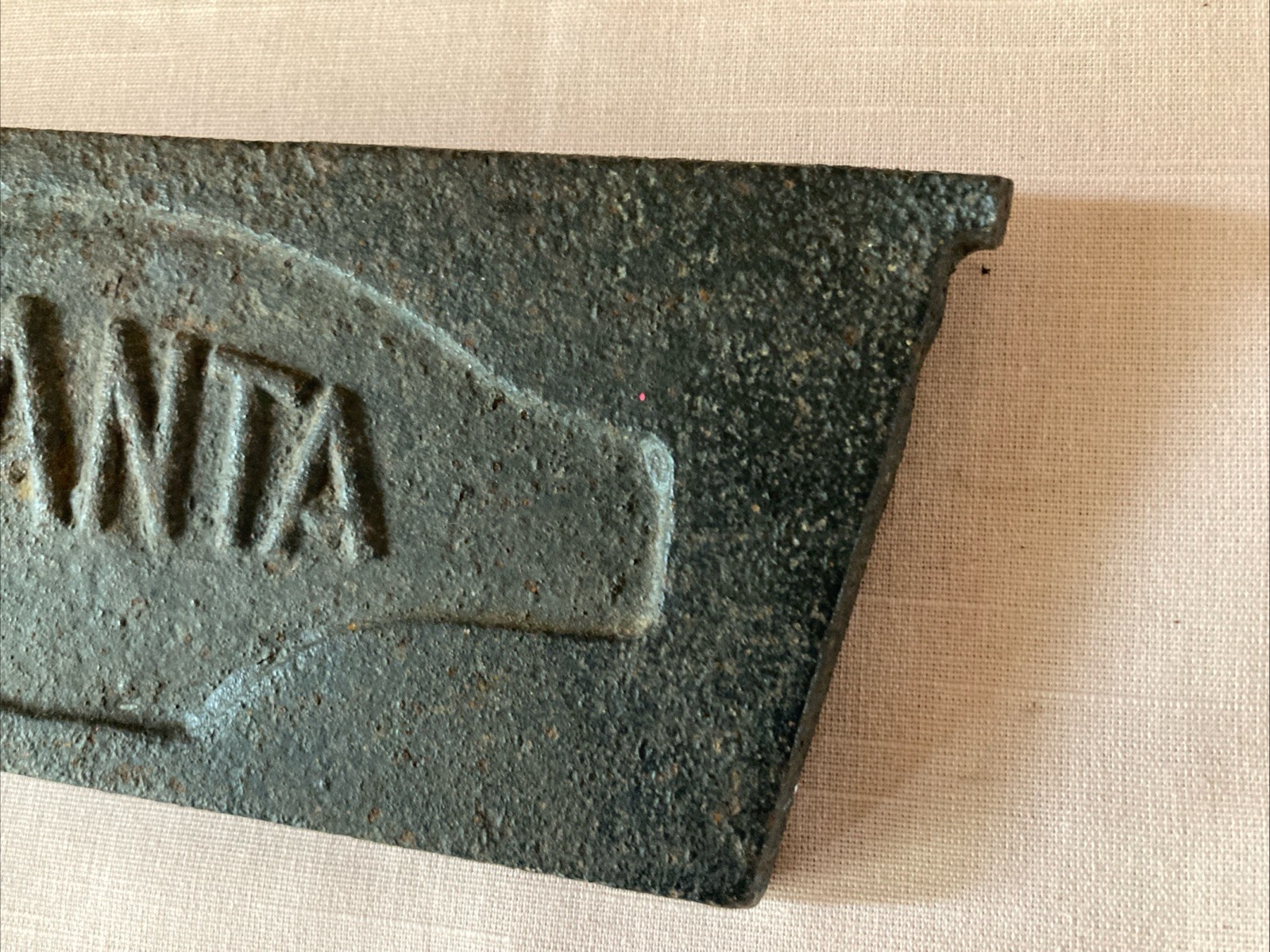 VINTAGE CAST IRON DOOR PLATE FOR ATLANTA STOVE WORKS ATLANTA, GA