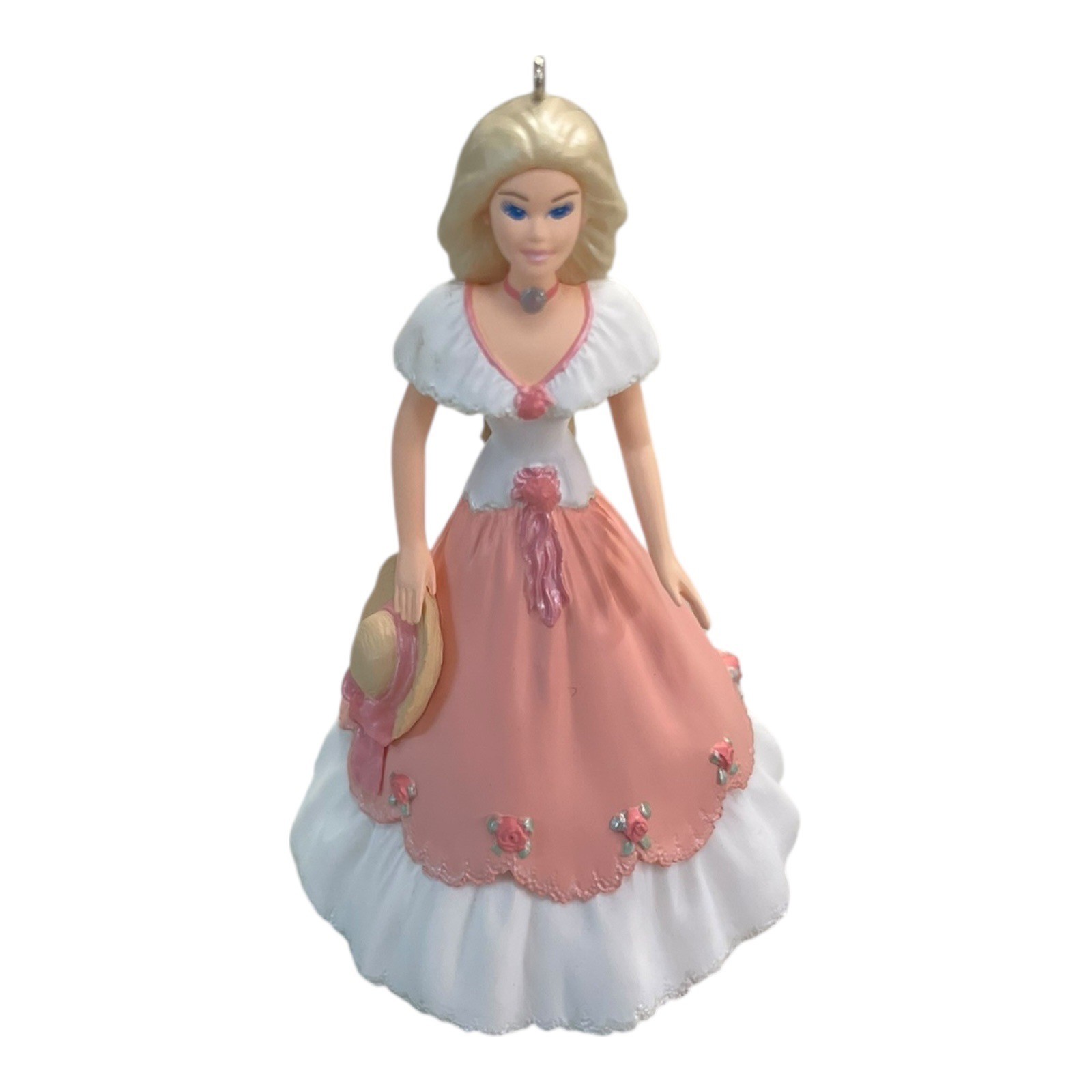 Vintage 1997 Hallmark Keepsake Springtime Barbie Christmas Tree Ornament 3.5″