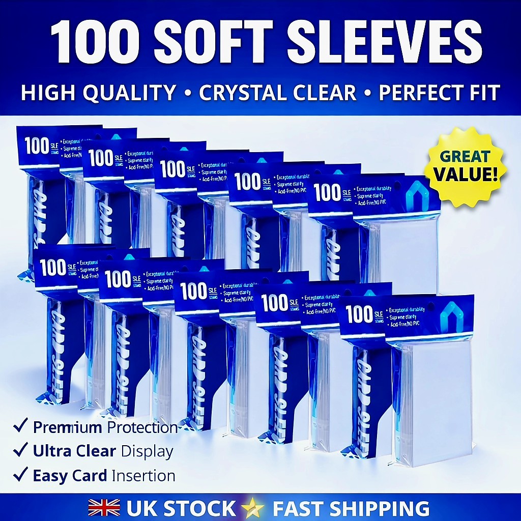 💥100 Soft Card Sleeves High Quality Clear Protectors Pokémon YuGiOh