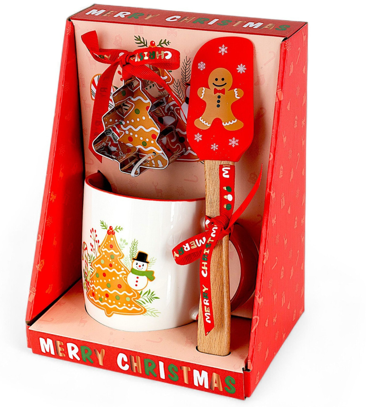 STPGOODS Gingerbread Tree Christmas Mug Bone China Mug in a Gift Packaging 12 oz