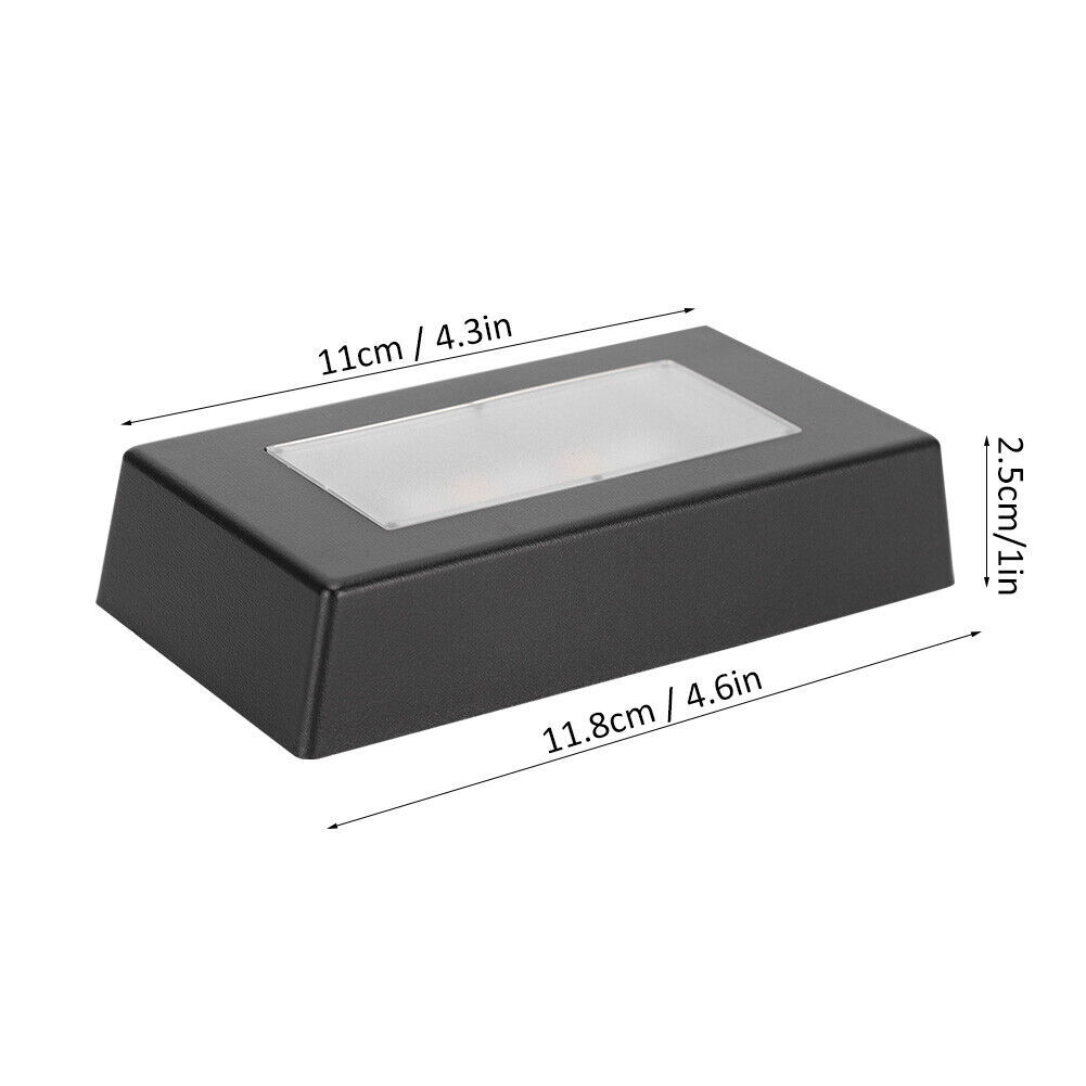 2 Pcs LED Display Base Crystal Light Stand With USB Cable to 3D Crystal Statues
