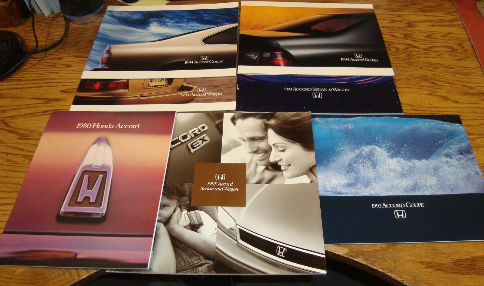 Original 1980 – 2001 Honda Accord Sales Brochure Lot of 14 1993 1994 1999 2000