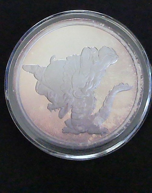 1990 Disney Fantasia 50th Anniversary Alligator Hippo 1oz .999 Silver Proof COA